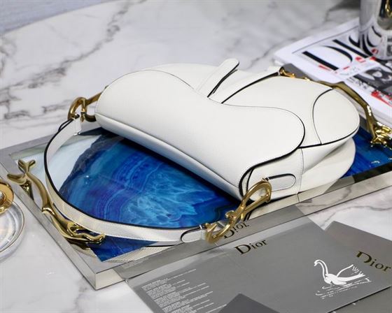 Saddle Bag With Strap Latte Grained Calfskin – DB0701:1High-quality replica