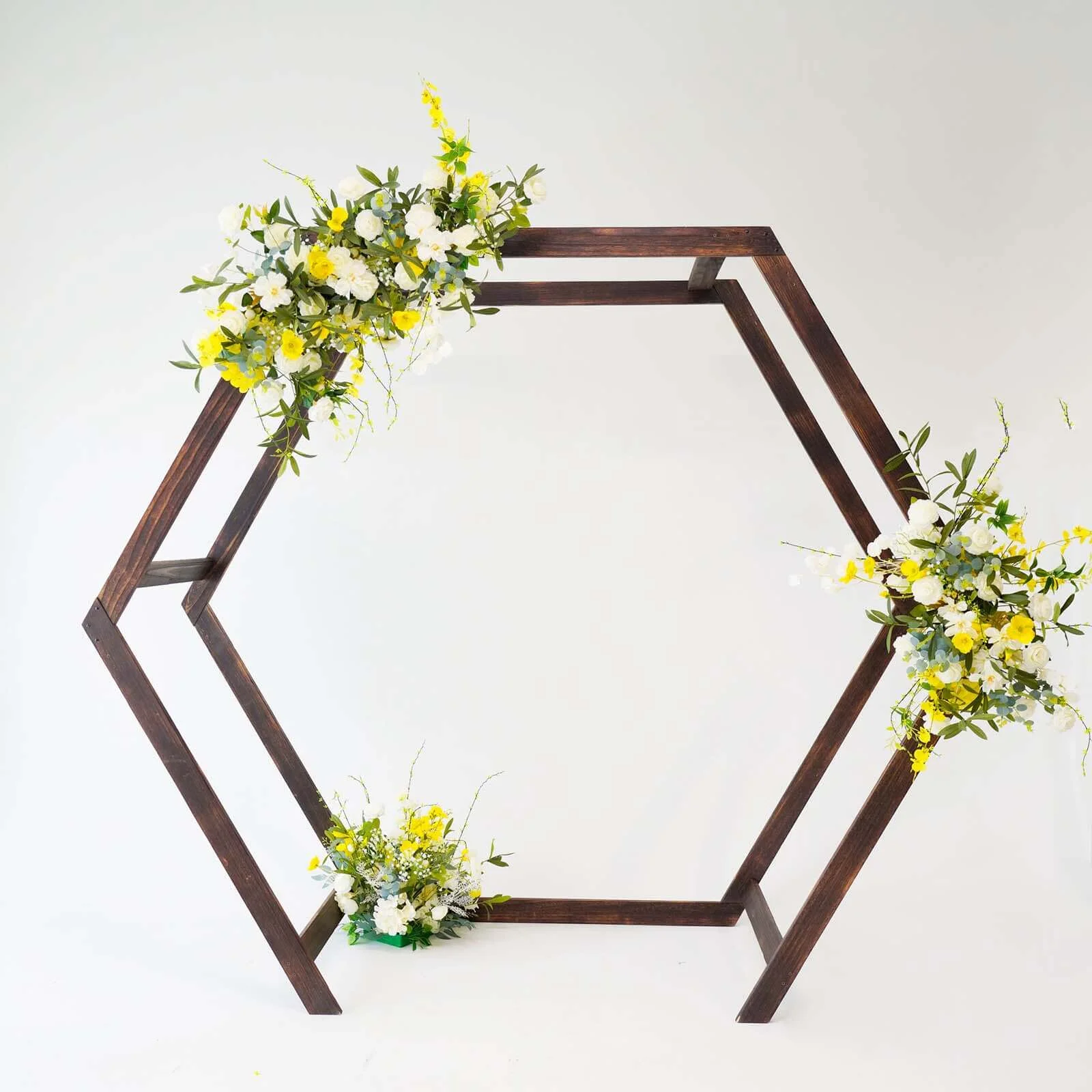 Efavormart 7FT Rustic Square Wedding Arch Wooden Backdrop Stand, Wedding Ceremony Arch - Brown - Image 25