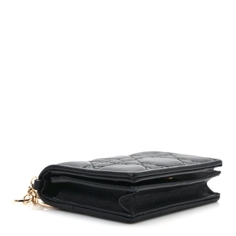 Dior Lambskin Lady Dior Card Holder Replica – Gold Hardware Perfection1:1High-quality replica