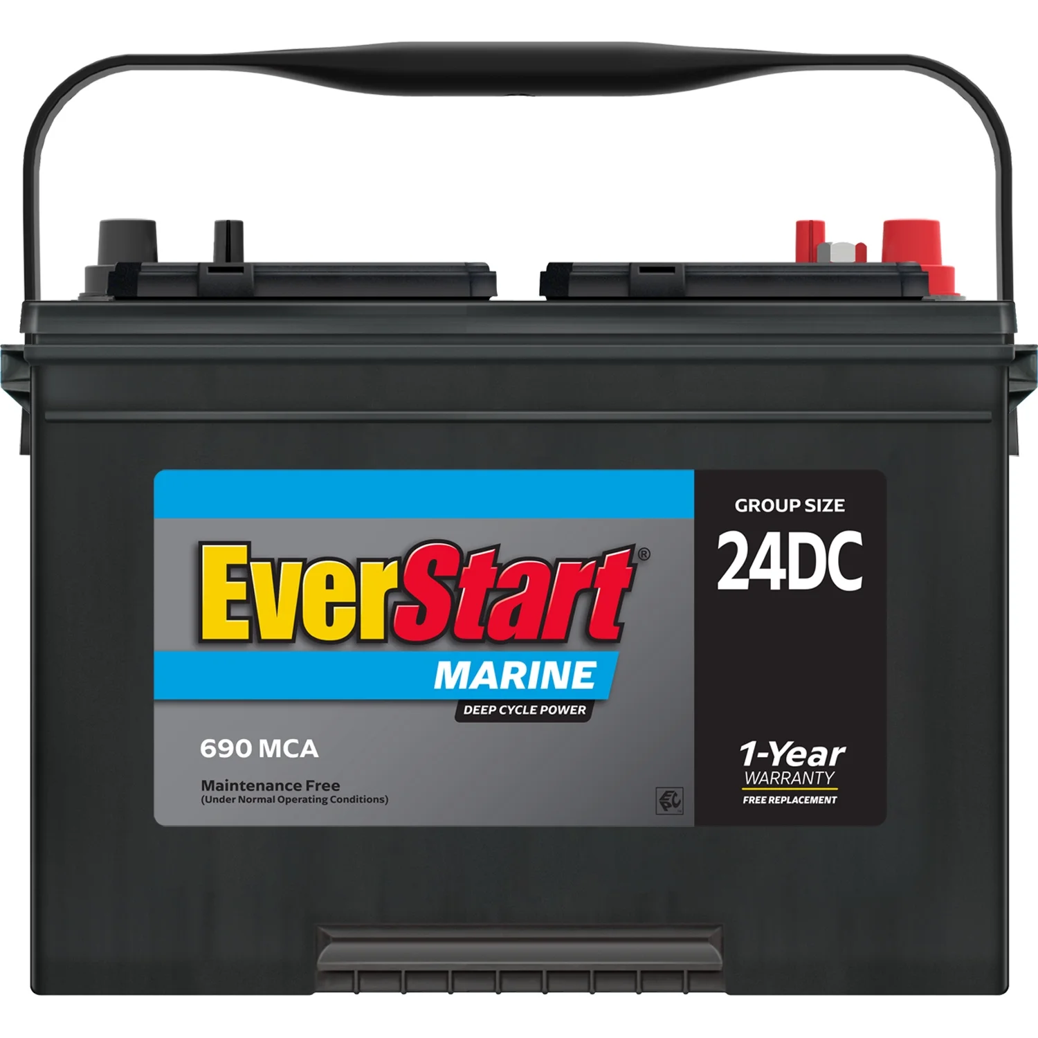 EverStart Lead Acid Marine & RV Deep Cycle Battery, Group Size 24DC 12 Volt, 690 MCA* - Image 8