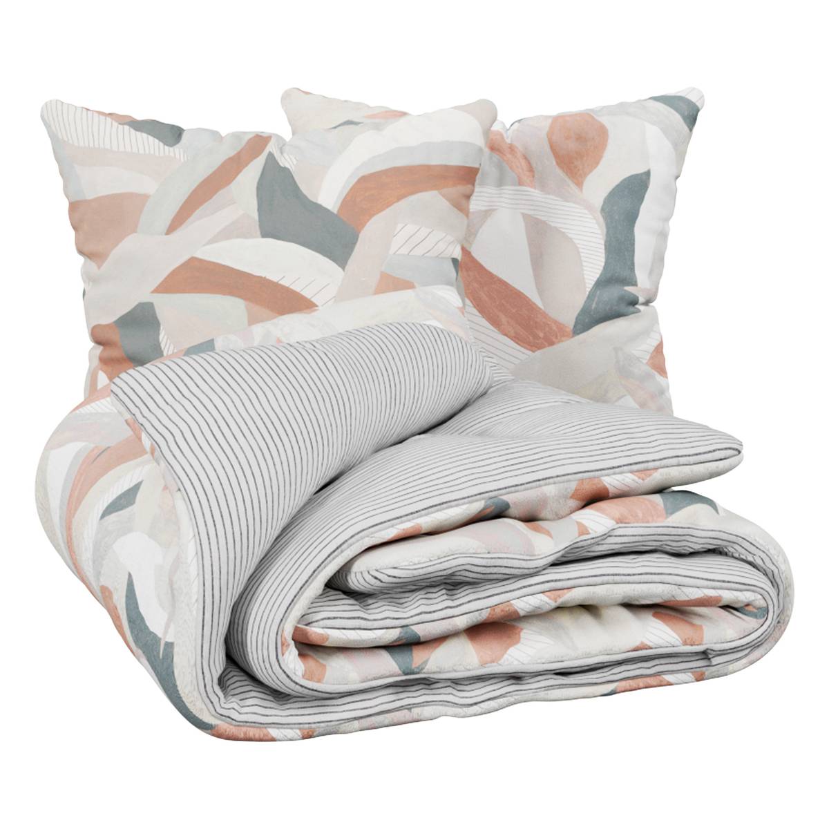 Printed bed set "Aeris" Gray, 260x240 cm