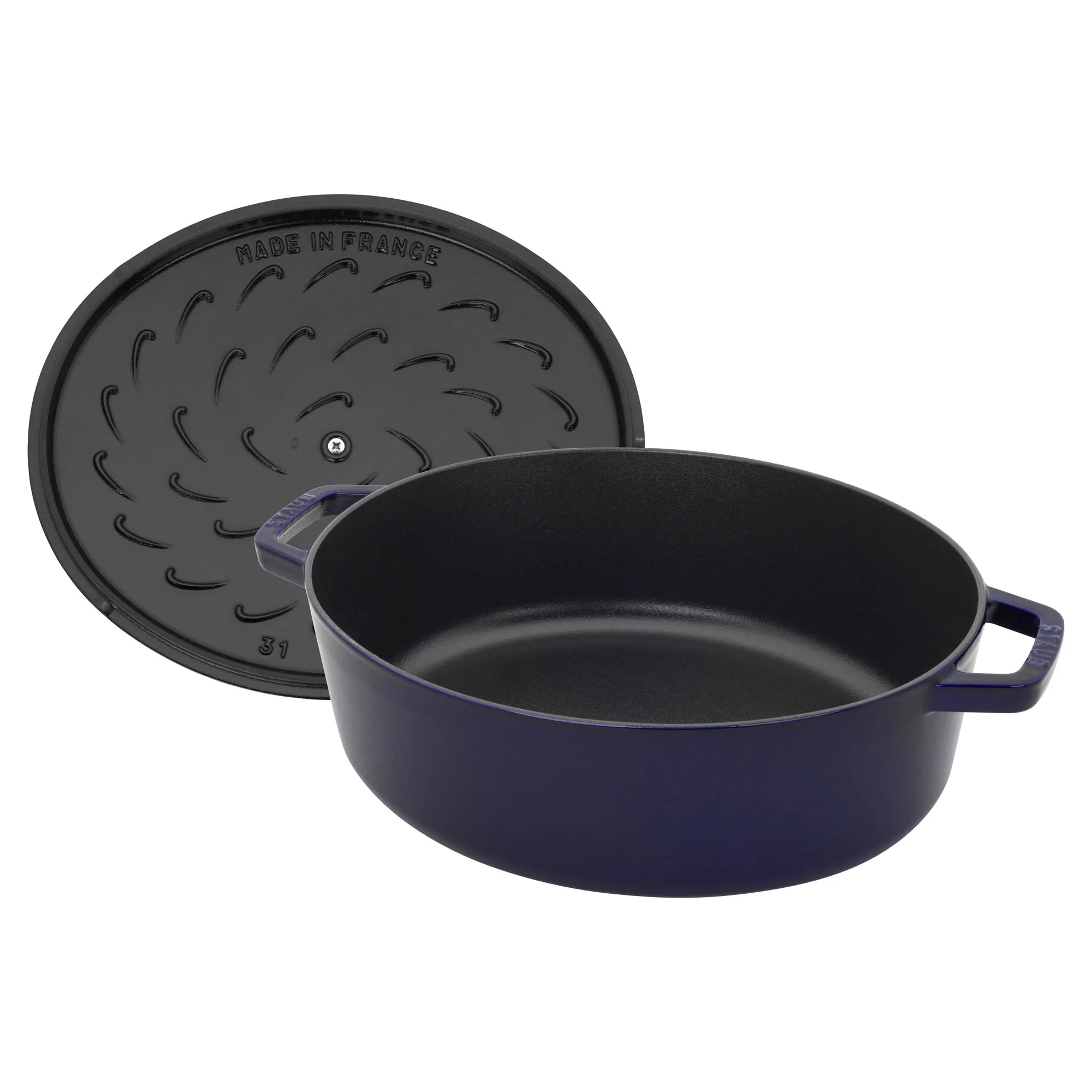 Staub Cast Iron 6.25-qt Shallow Oval Dutch Oven - Citron - Image 31