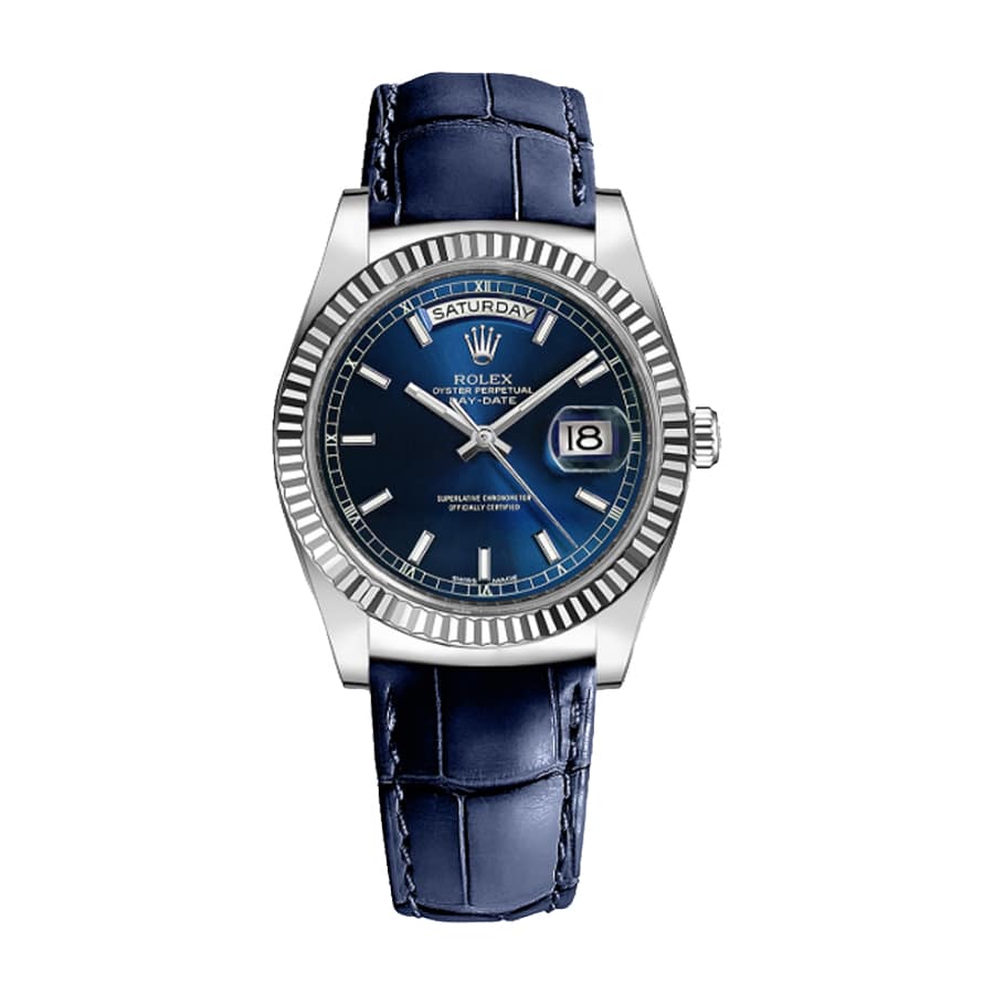 Rolex Day-Date 118139-0004 V5 Stainless Steel Blue Dial Replica - Elite Watch Atelier