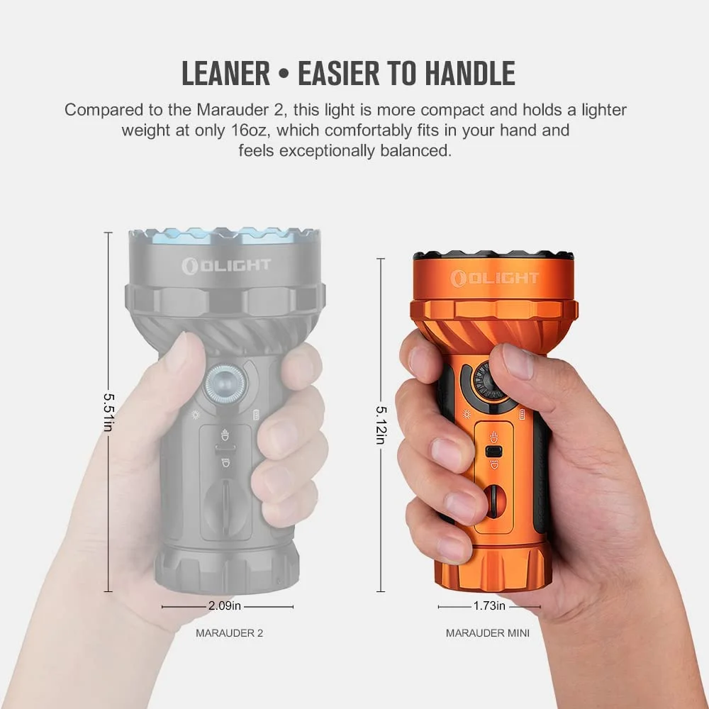 OLIGHT Marauder Mini 7,000 Lumens Bright Flashlight with 600 Meters Beam Distance, Powerful RGB Lights, Magnetic Rechargeable for Outdoors Work, Hunting, and Searching(Black) - Image 22
