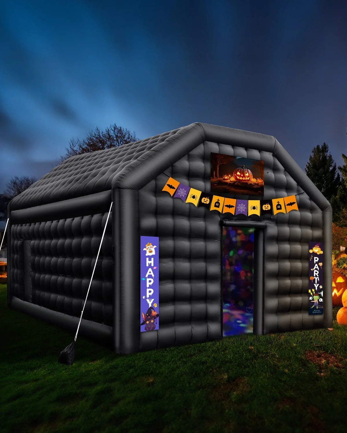 Inflatable Dance Party Tent - 19.7 x 16.4 FT Blow Up Nightclub with Built-in Lighting for Weddings & Events - Image 9