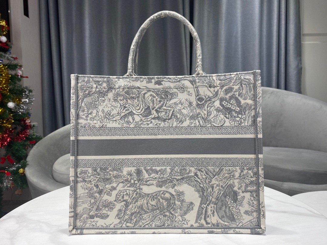 Christian Dior Large Dior Book Tote Gray Multicolor, For Women, Women’s Handbags 16.5in/42cm CD1:1High-quality replica
