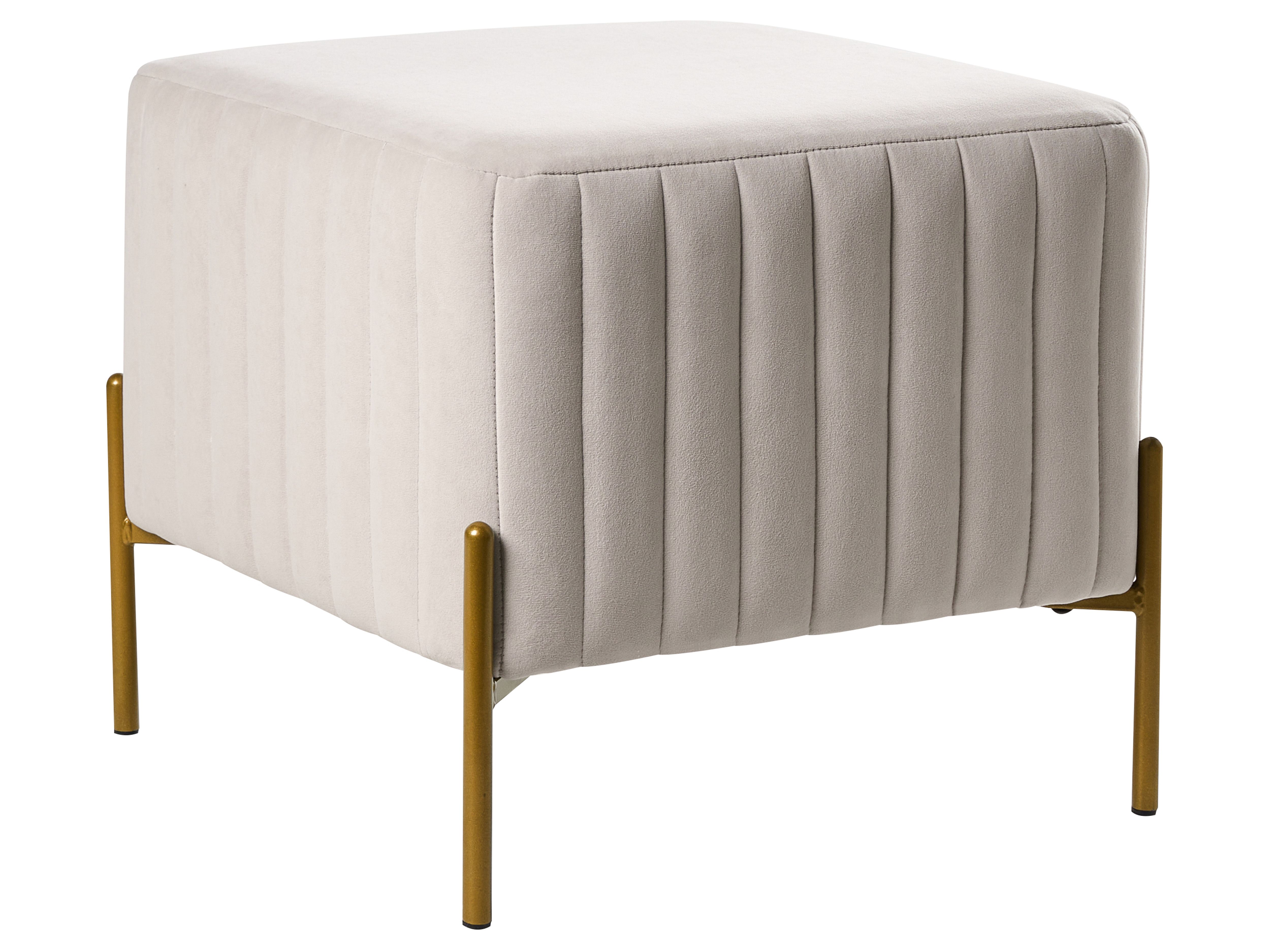 Footstool UTAH Velvet Off-White