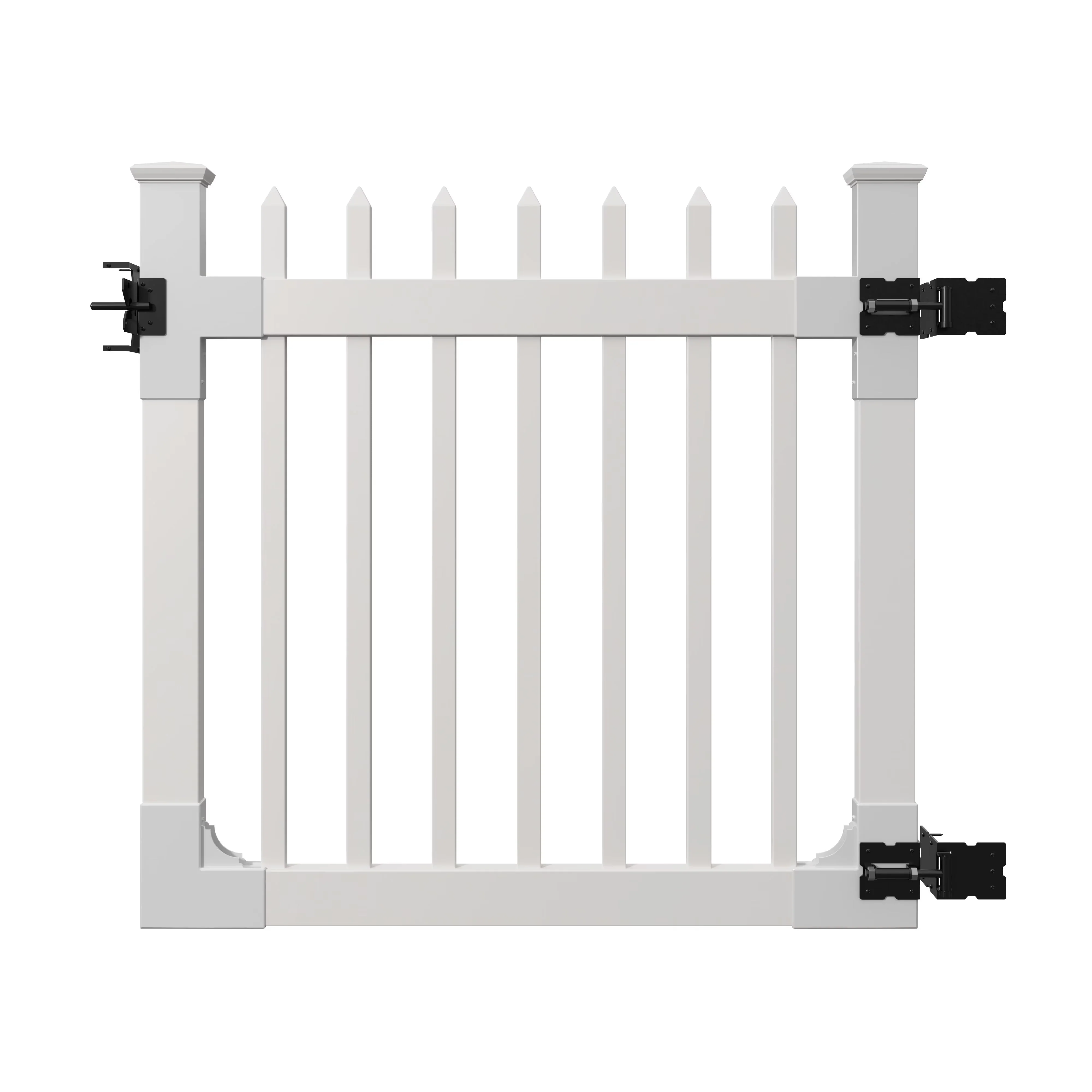 WamBam White Vinyl Picket Fence Panel Kit, 4ft H x 6ft W, 1 Panel + 1 Post - BL19101 - Image 2 WamBam White Vinyl Picket Fence Panel Kit, 4ft H x 6ft W, 1 Panel + 1 Post - BL19101 - Image 2