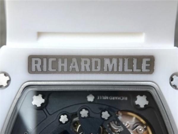 Replica Richard Mille RM011 White Ceramic Felipe Massa Green Inner Bezel White Rubber Strap A7750 - Top club