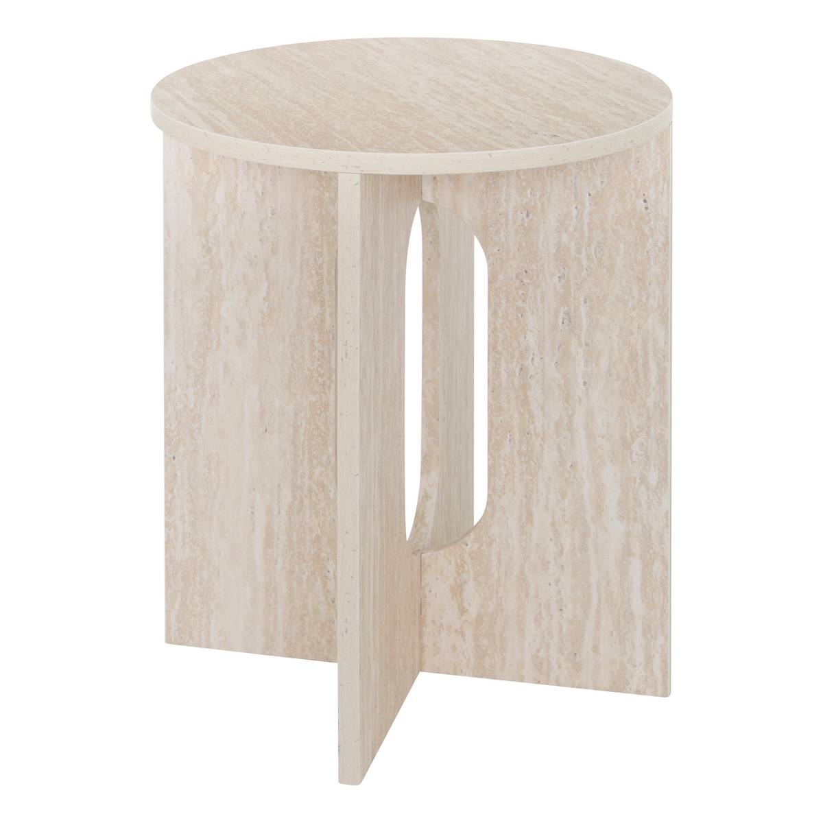 Side Table "Anaya" Beige, &Oslash; 40 cm