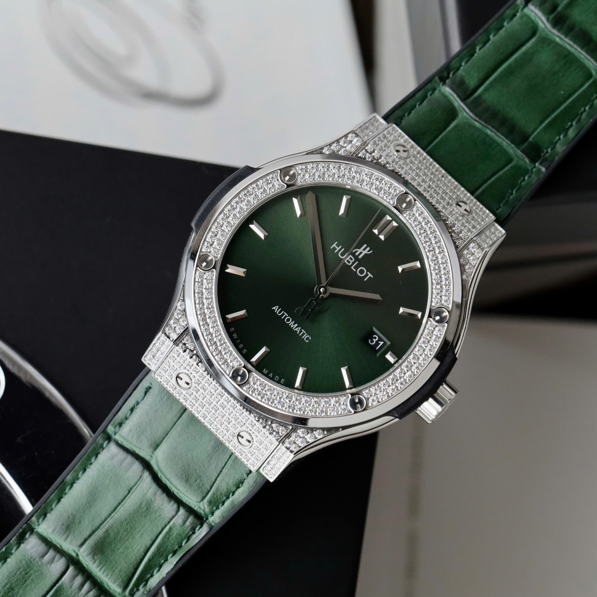 Hublot Classic Fusion Replica Watch Green Dial HB Factory 42mm - Top club