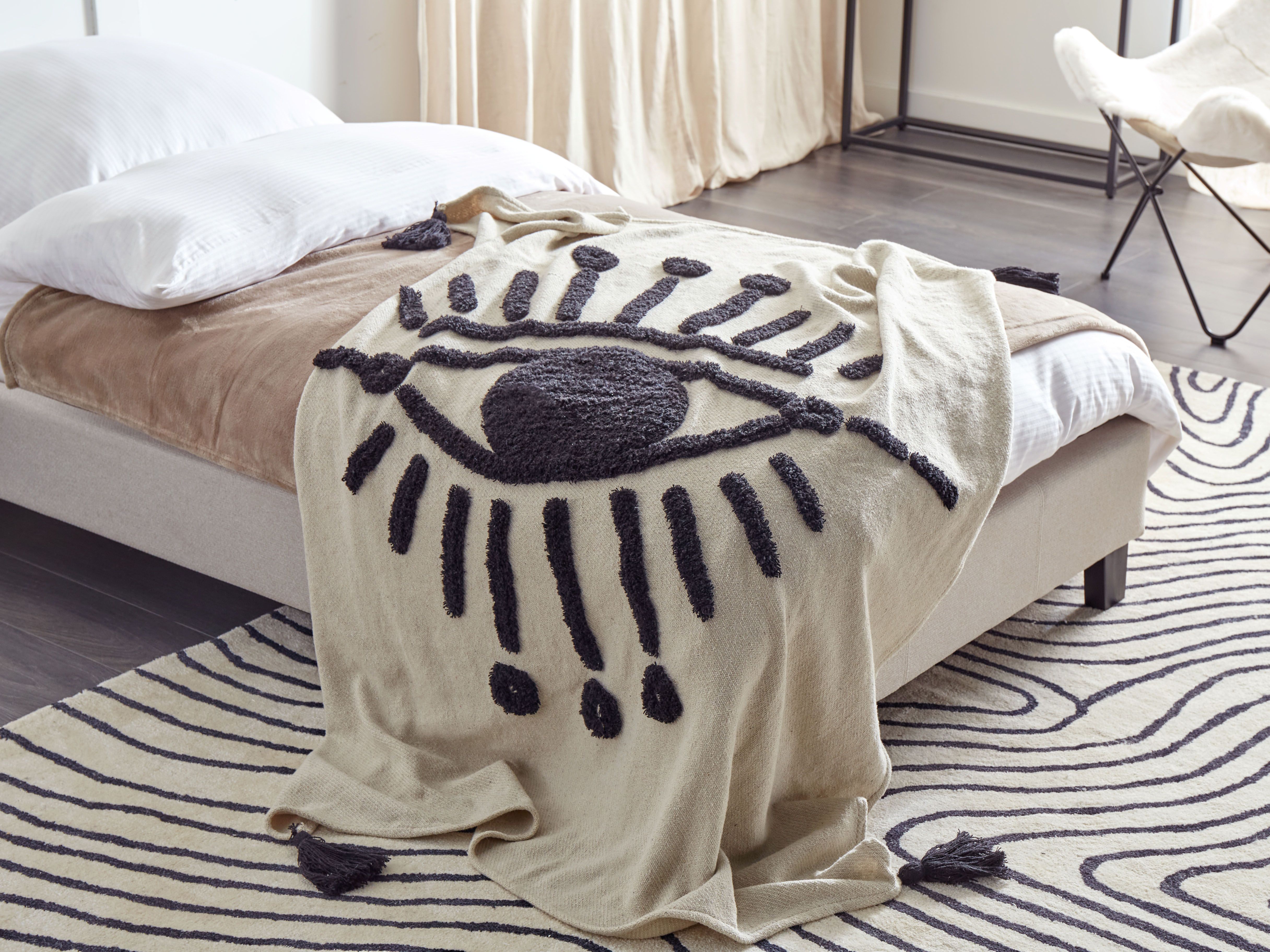 Blanket SEDIO Cotton 125 x 150 cm White
