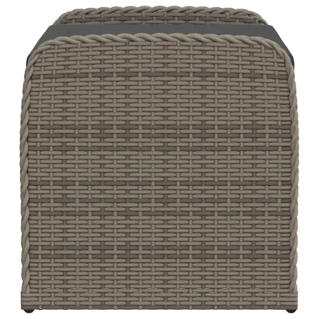 vidaXL Storage Bench with Cushion Outdoor Garden Seat Furniture Poly Rattan - Image 49