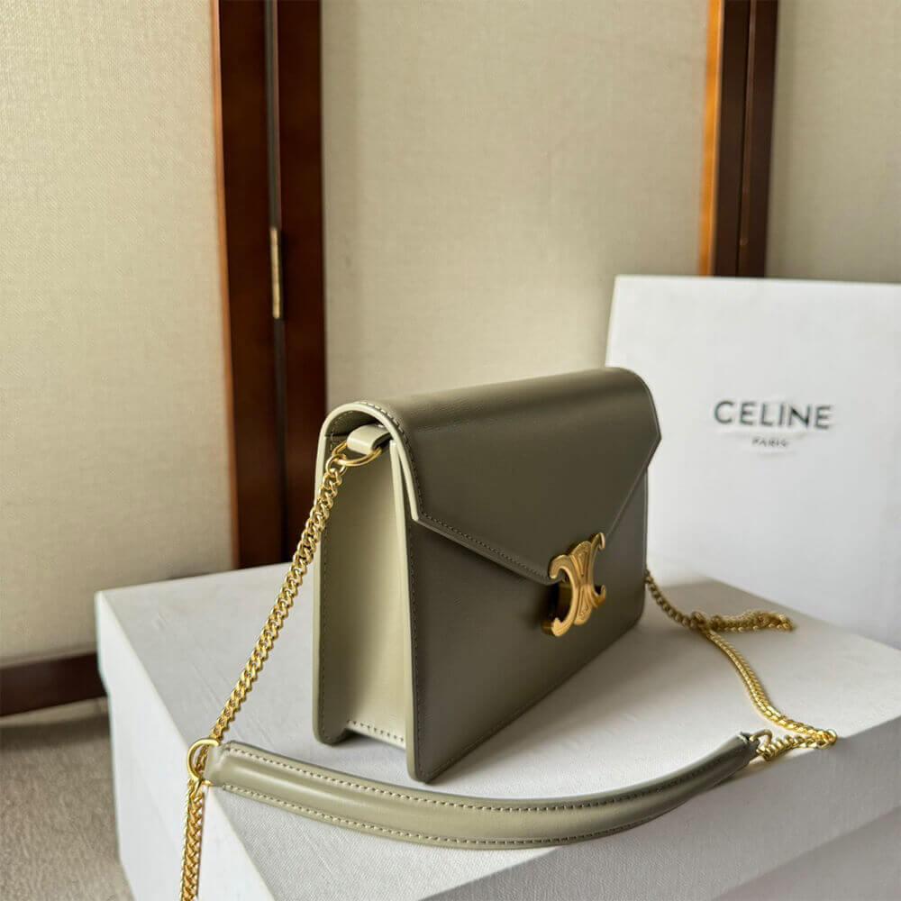 Celine Wallet On Chain Margo in Shiny calfskin Bag1:1High-quality replica