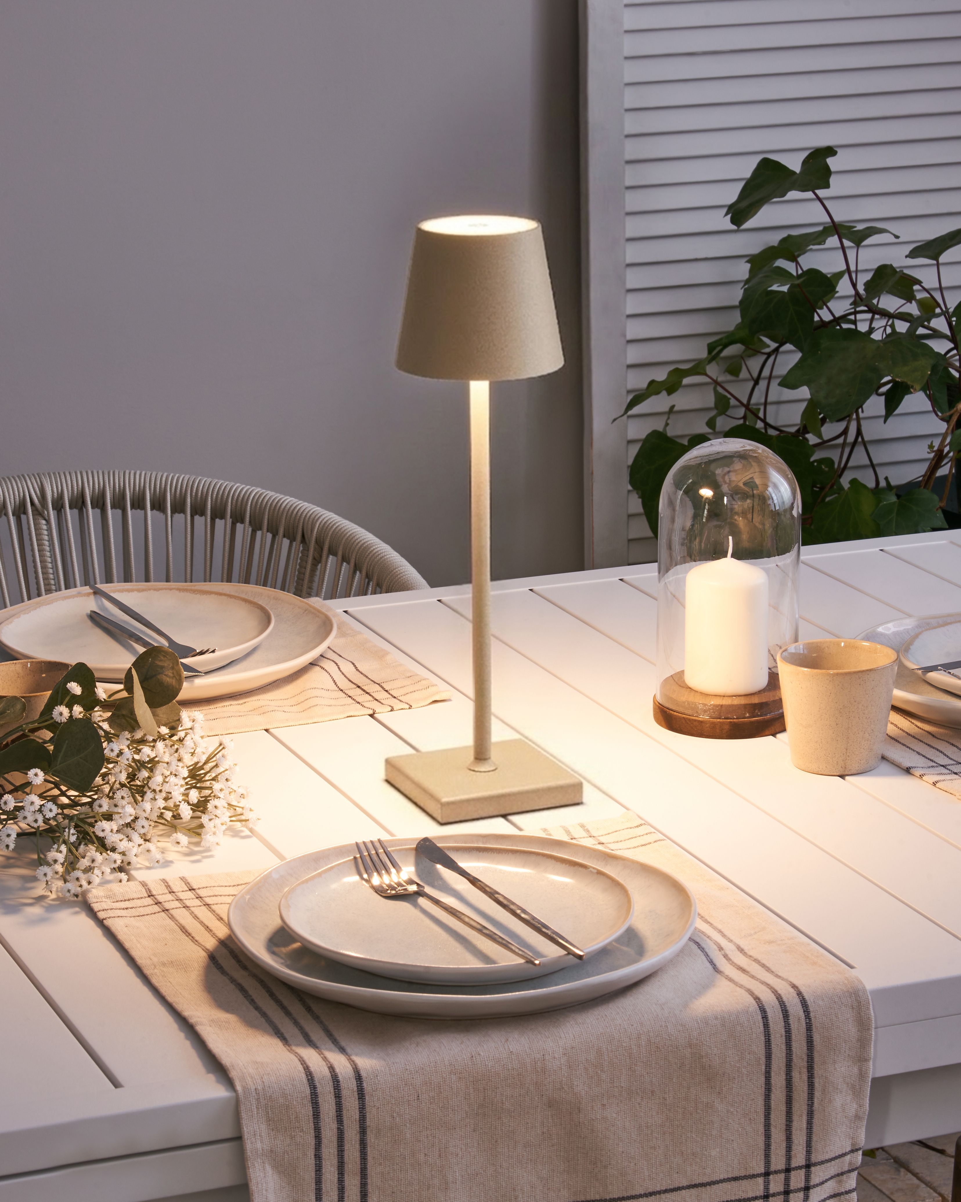Wireless LED Table Lamp BACEIRO Metal Orange