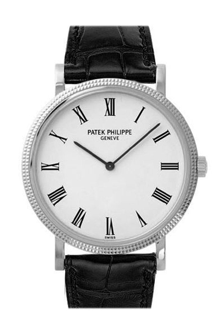 Patek Philippe Calatrava White Dial 18k White Gold 36mm Men's Watch 5120G(1:1 replica) - Elite Watch Atelier