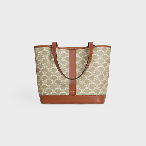 Replicate SMALL CABAS IN TRIOMPHE CANVAS AND CALFSKIN GREGE(1:1 replica)1:1High-quality replica