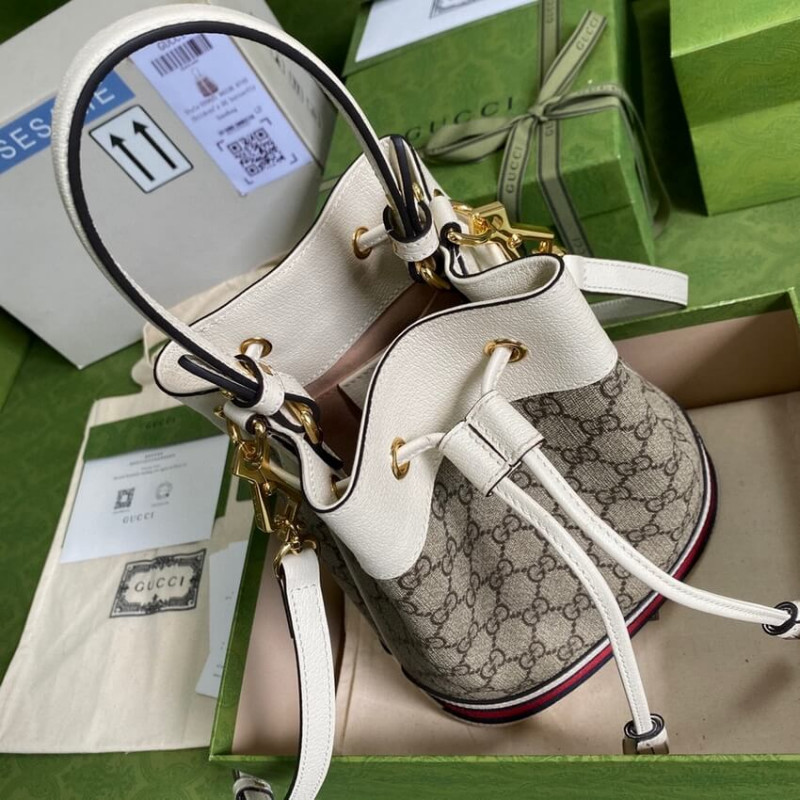 Replica Gucci Ophidia Small Gg Bucket Bag 550621 White1:1High-quality replica
