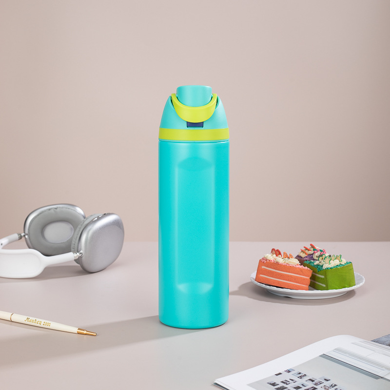 Stainless Steel Vacuum Insulated Cup Double-Drink Lid Customizable Logo Modern Minimalism Design for Women Outdoor Sports