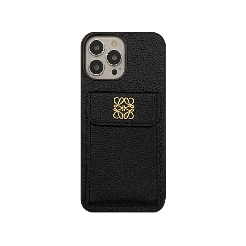LOEWE iPhone Case With Card Holder Black-QBK240603 - Wholesale & Influencer