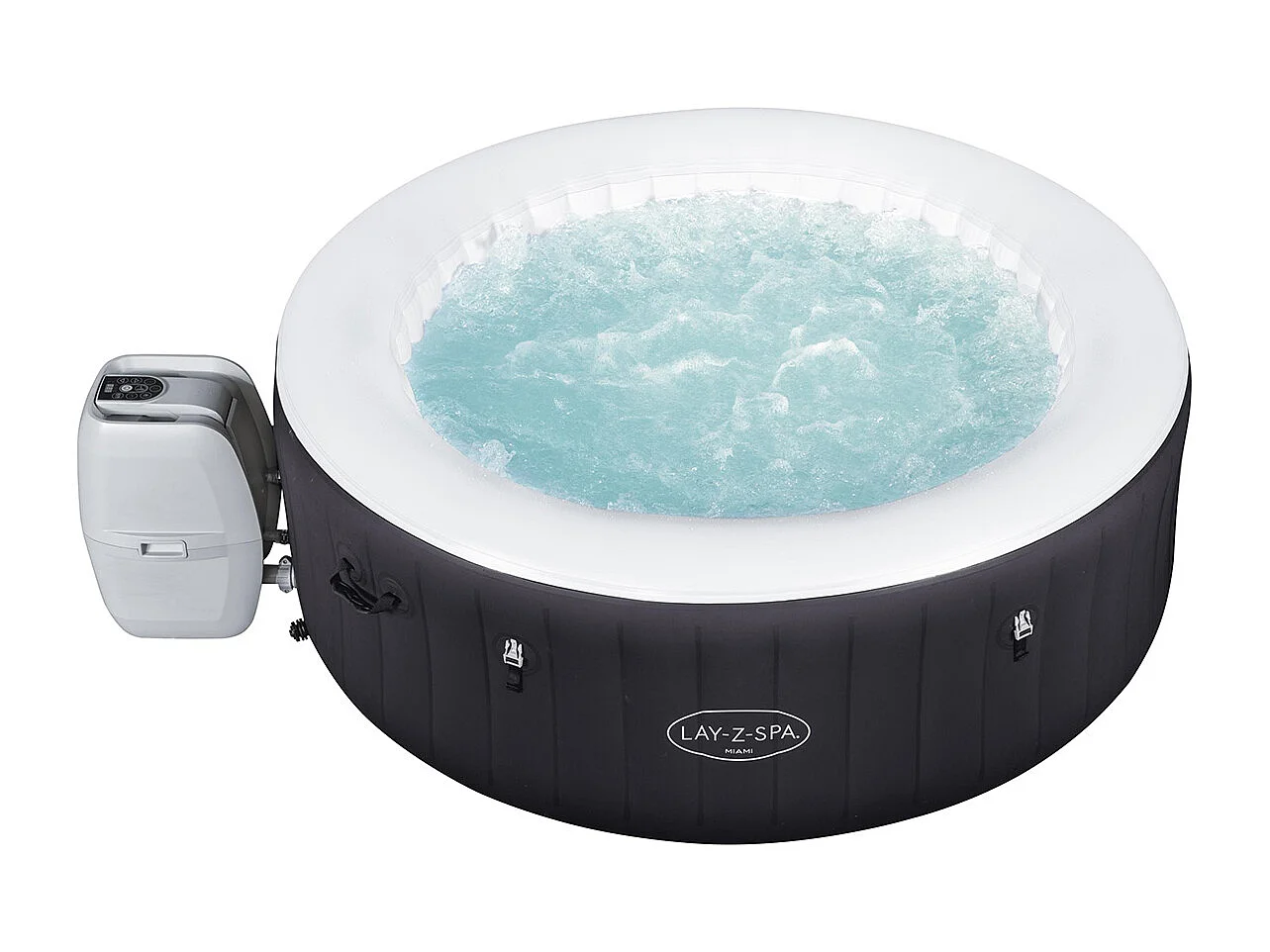 Spa gonflable Lay-Z-Spa Miami rond Airjet 4 places - Bestway