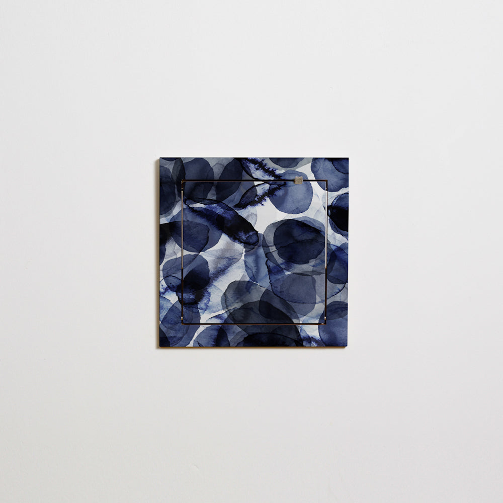 Fläpps plank 40x40-1 Bubbles Indigo door Pattern Studio