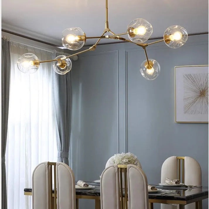 Sputnik Hanglamp met Glazen Bubbels - moderne uitstraling - unieke bubbels - sfeervolle verlichting -