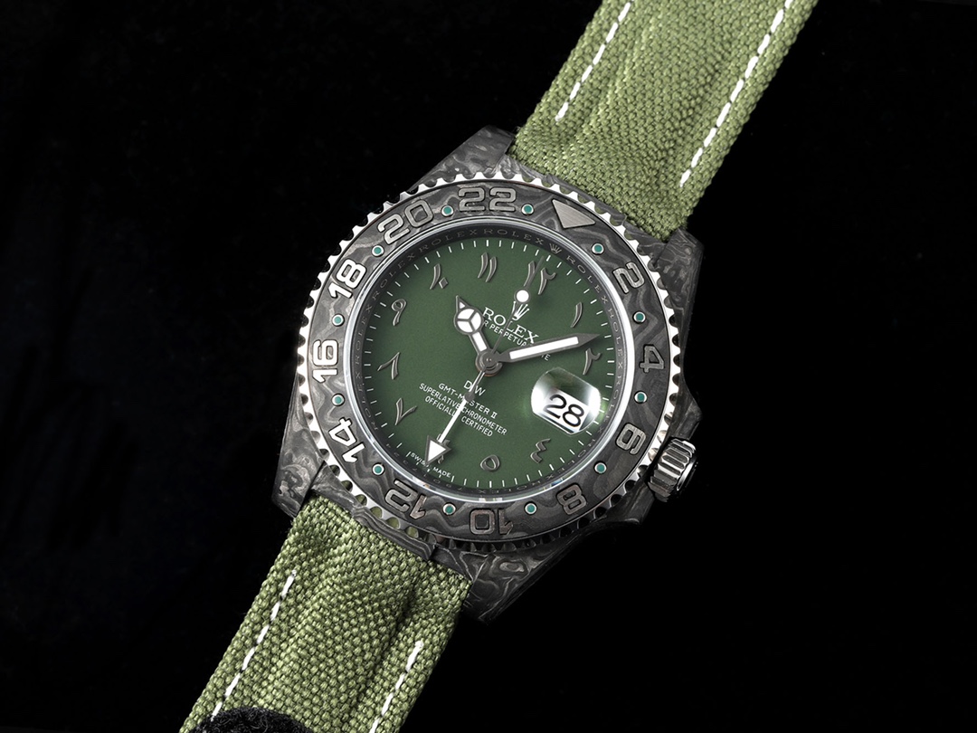 Diw New Rolex Ultra Limited Edition GMT-MASTER II-Carbon Fiber-Green(1:1 replica) - Elite Watch Atelier