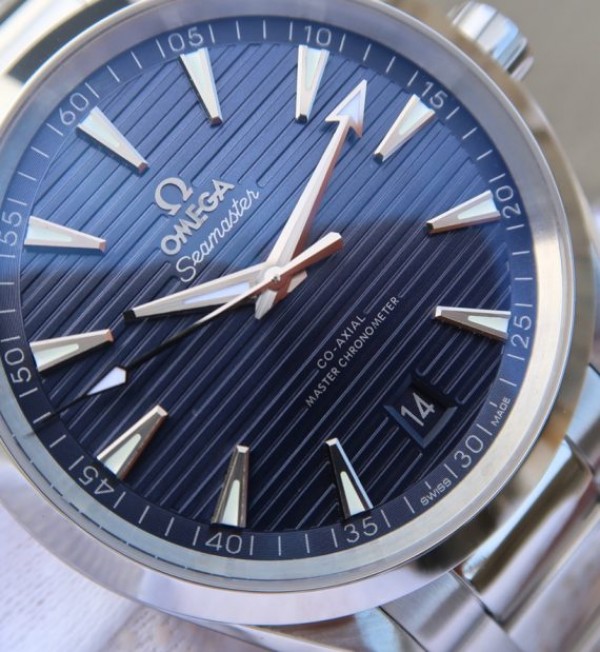 Replica Omega XF Seamaster Aqua Terra Master Blue Textured Dial SS Bracelet A8900 - Top club