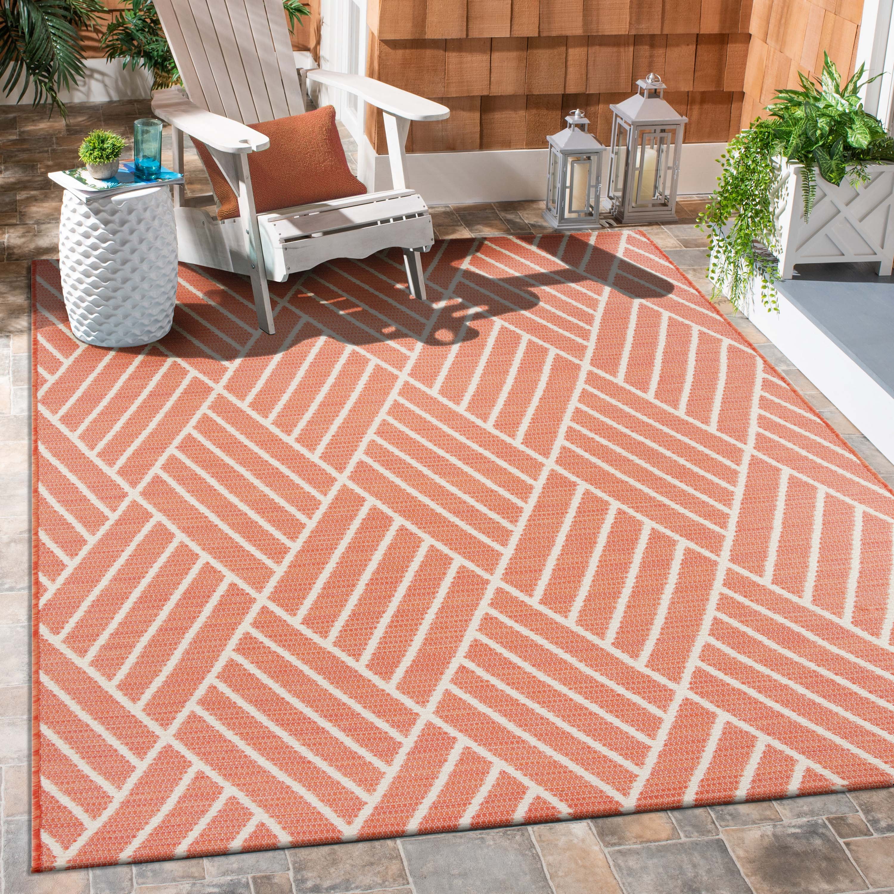 Better Homes & Gardens 7' x 10' Coral Diamond Outdoor Rug