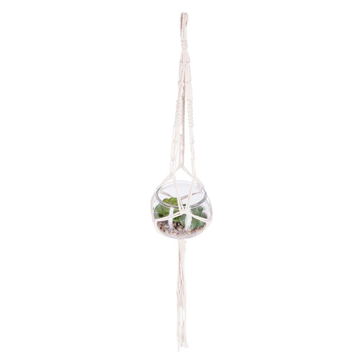 Artificial plant for hanging Glass pot, H.8 cm