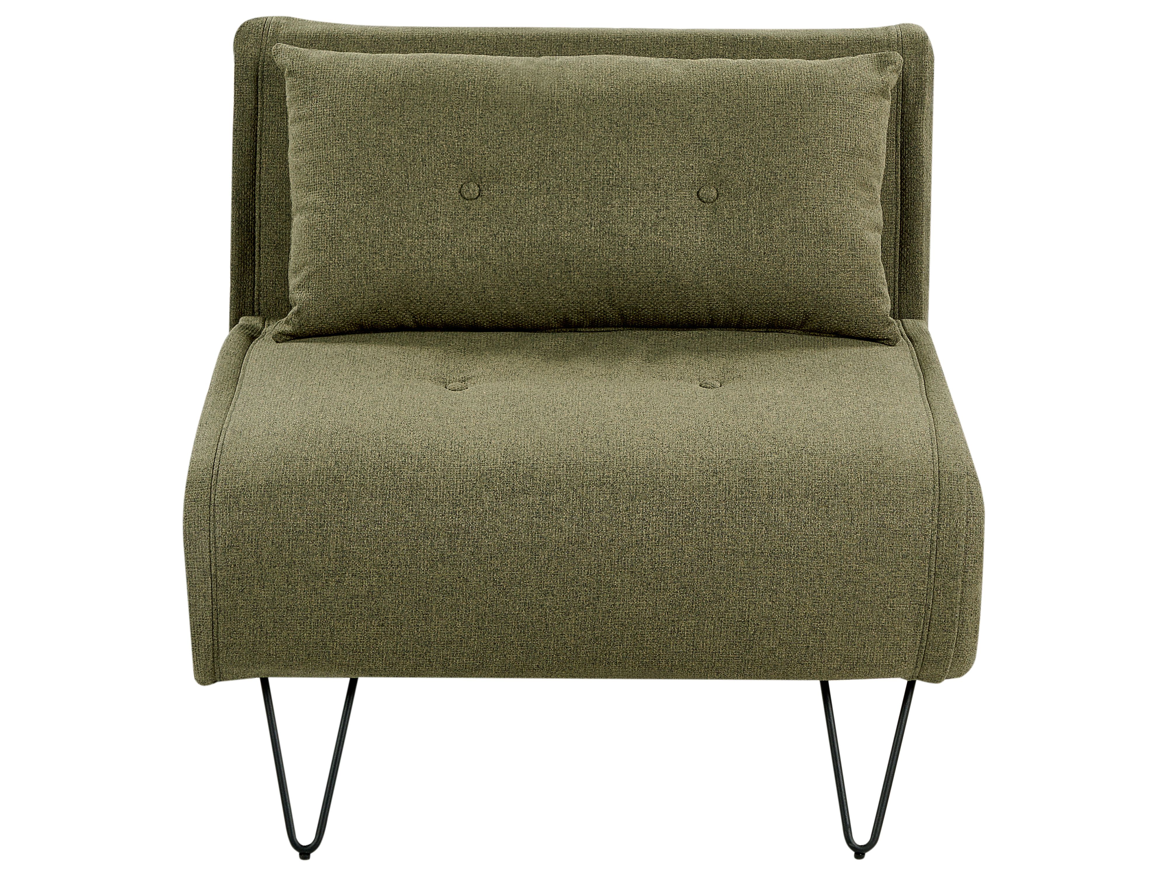 Single Sofa Bed VESTFOLD Fabric Olive Green