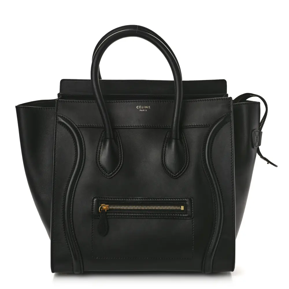 Replica Handbags That Shine: Celine Black Smooth Calfskin Mini Bag