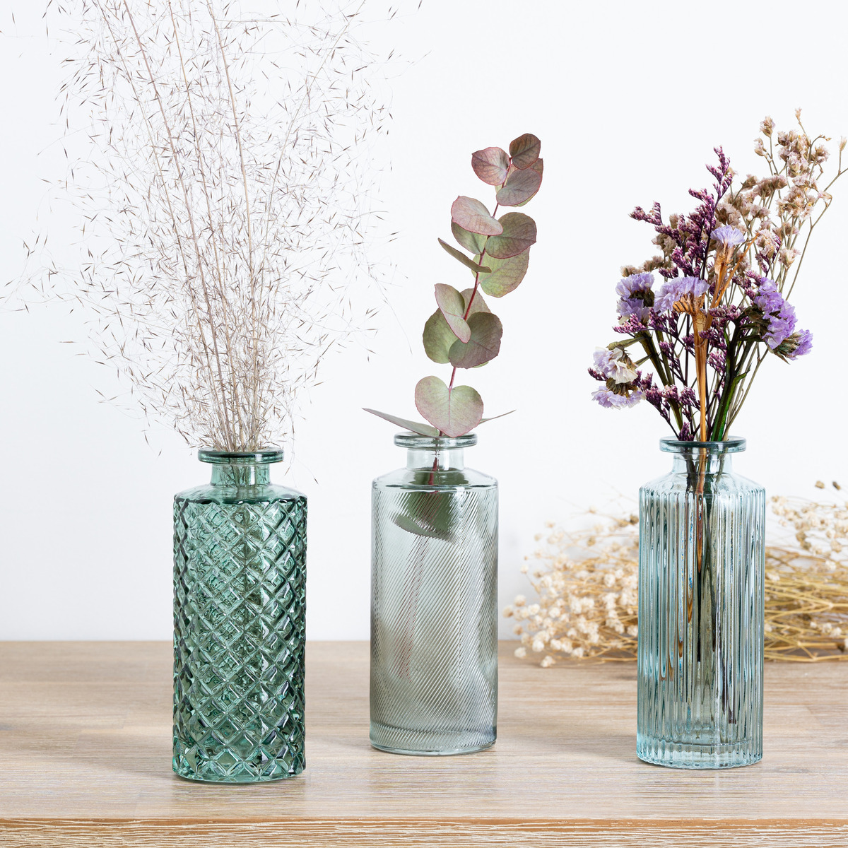 Set of 3 soliflores Green, D.5,4 cm