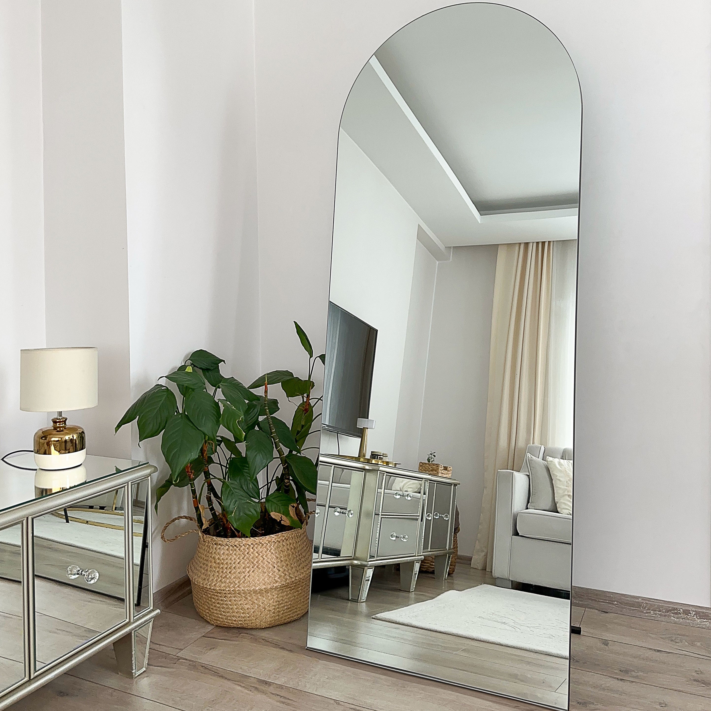 Blokker Tidea Staande Spiegel Ovaal Zonder Rand - 180 x 70 cm