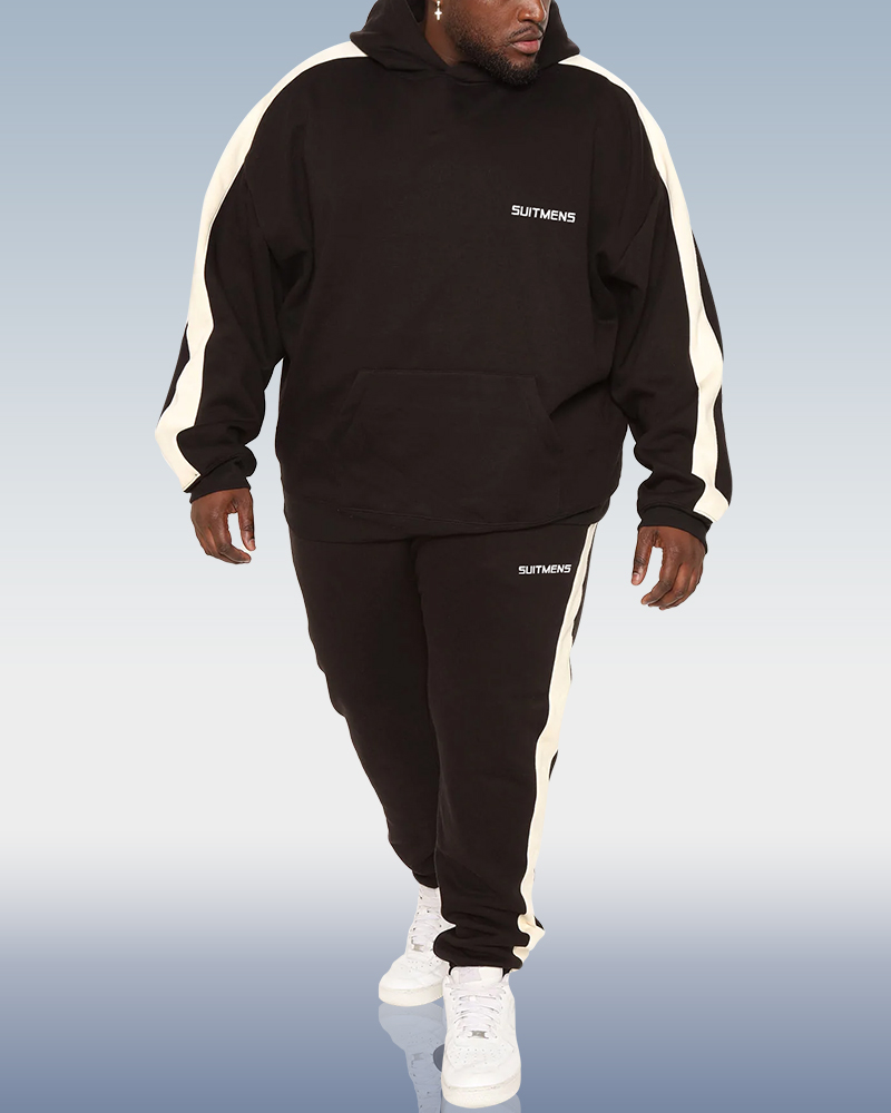 SUITMENS Men's Colorblock Hoodie Set
