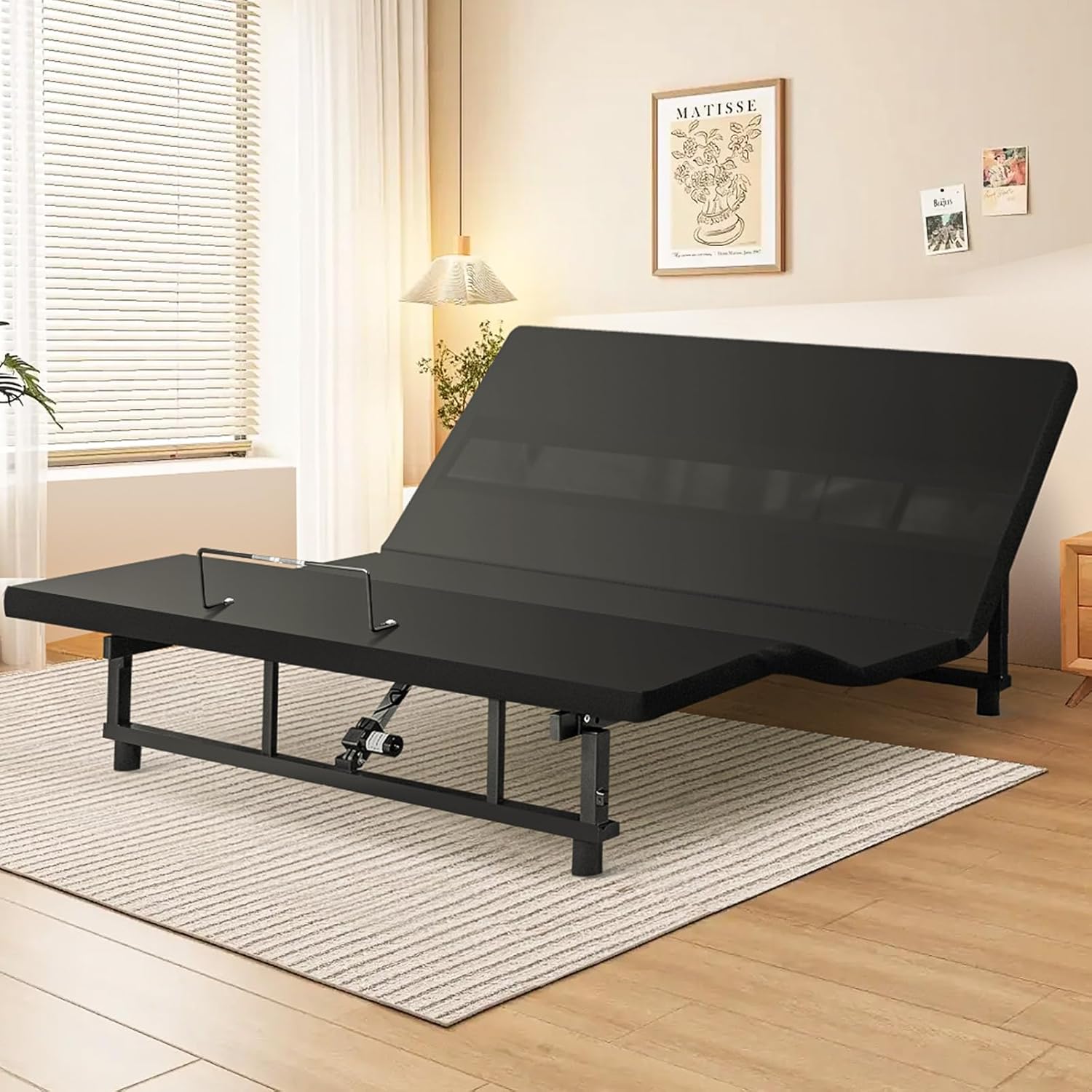 King Size Adjustable Bed Frame with Quiet Motor - Head & Foot Incline, Zero Gravity, Wireless Remote Control, Easy Installation (79