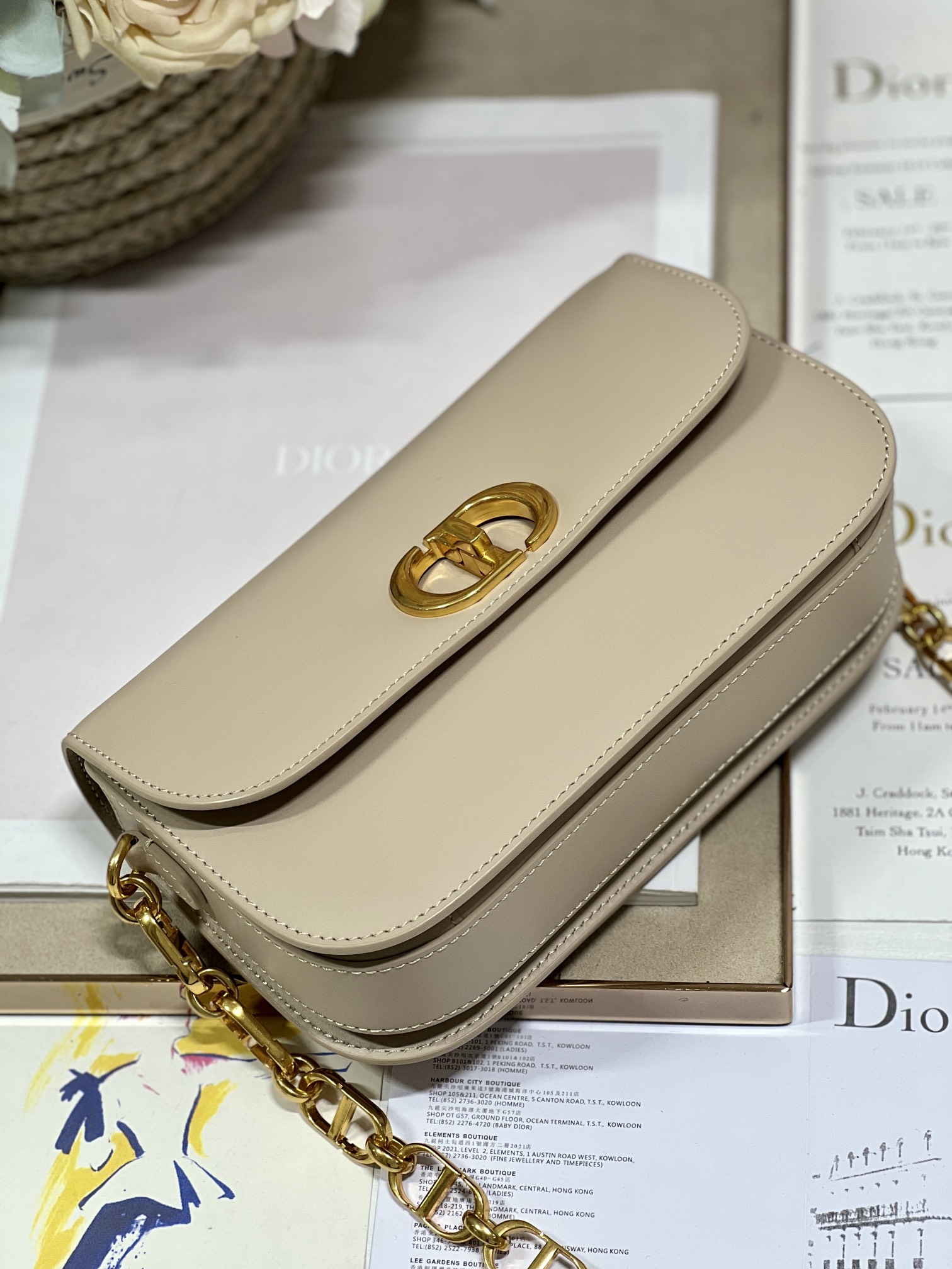 30 Montaigne Avenue Bag Black/White/Blue/Beige/Light Pink For Women 9 in/ 22.5cm M9260UMOA_M9001:1High-quality replica