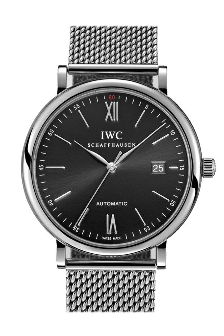 IWC Portofino Black Dial Stainless Steel 40mm Men's Watch IW356506(1:1 replica) - Top club