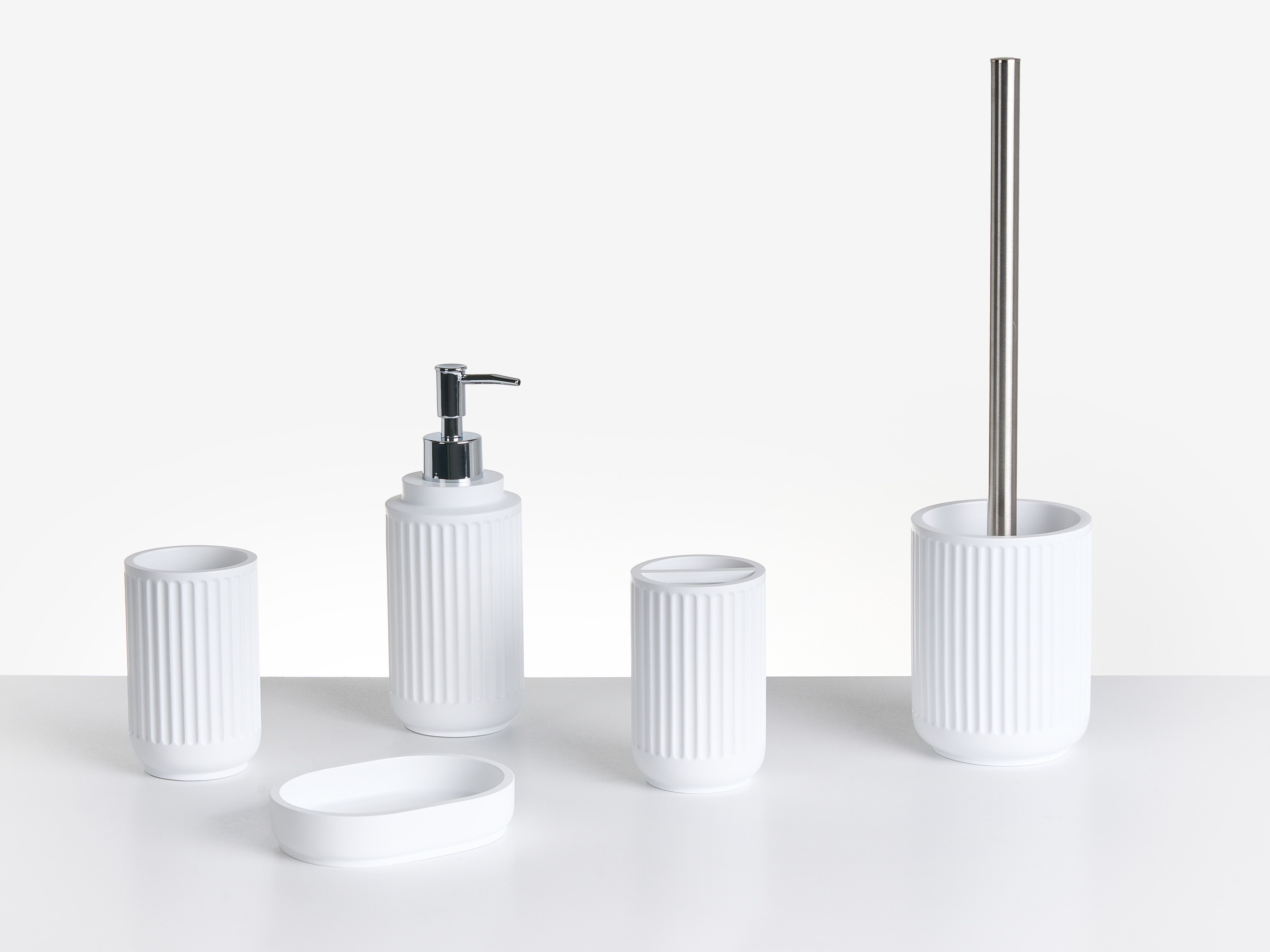 5-Piece Bathroom Accessories Set HUARMEY White