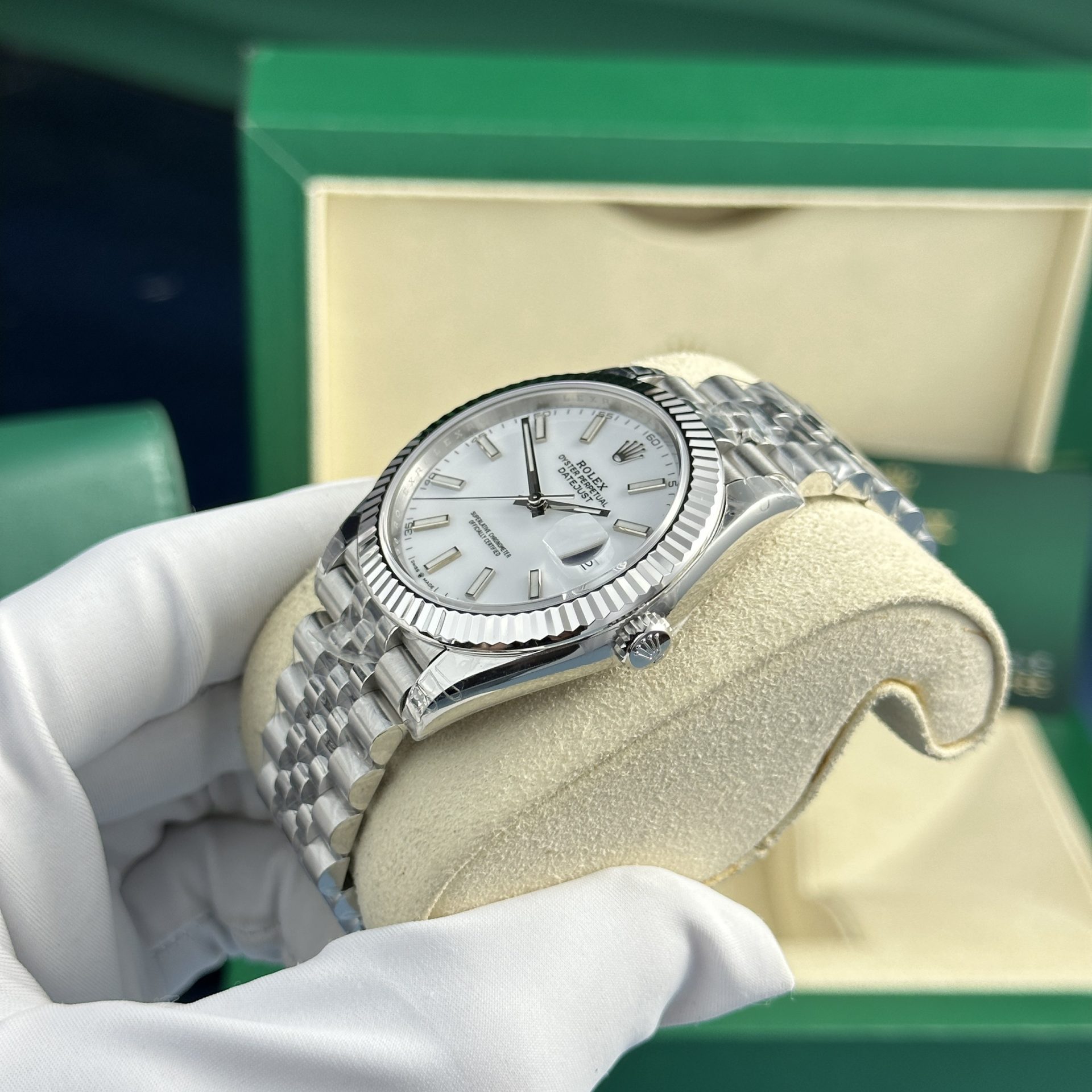 Rolex Replica Watch DateJust 126334 White Dial VS Factory 41mm - Elite Watch Atelier