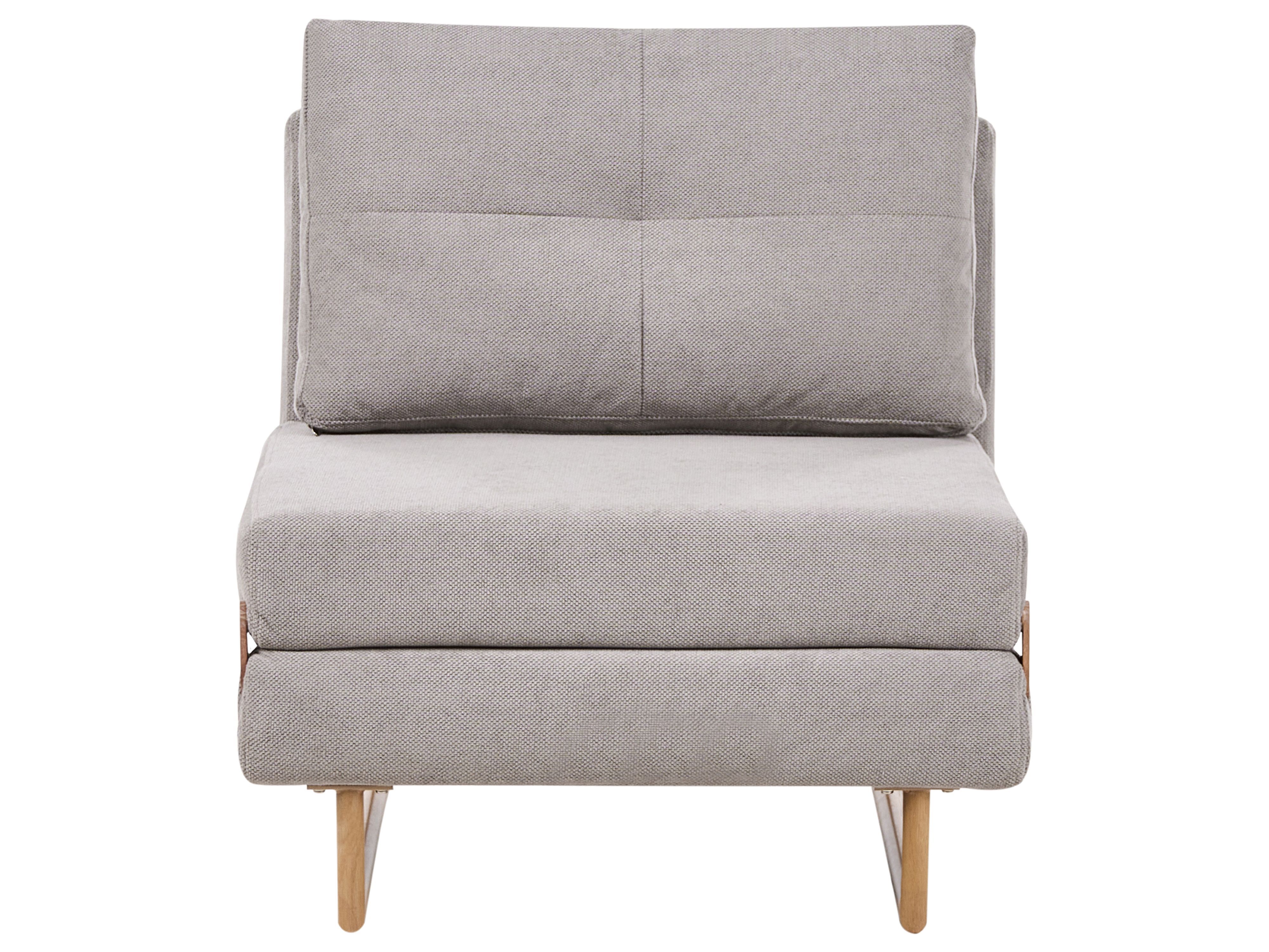 Single Sofa Bed JERSLEV Fabric Grey
