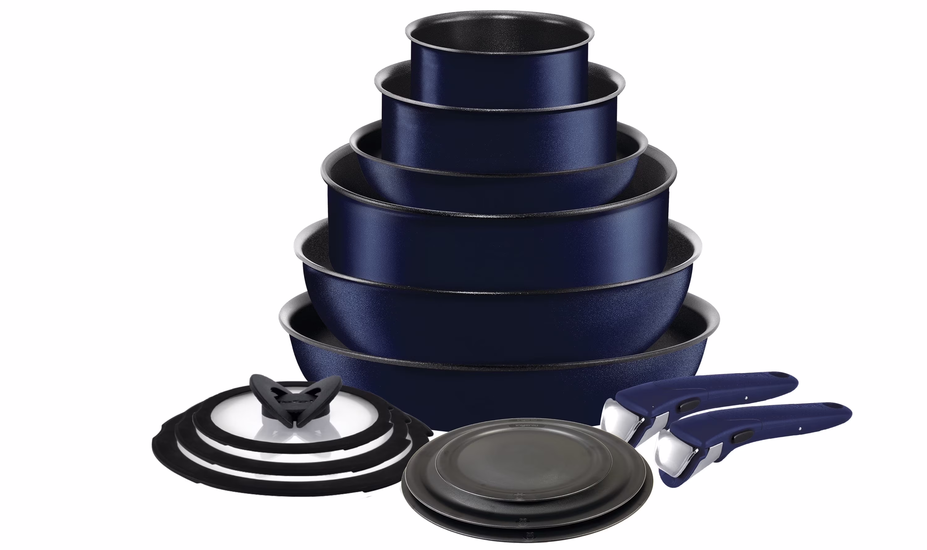 T-fal Ingenio Expertise Nonstick 14-Piece Cookware Set, Induction Oven Safe up to 500F, Detachable Handle, Onyx Black - Image 11