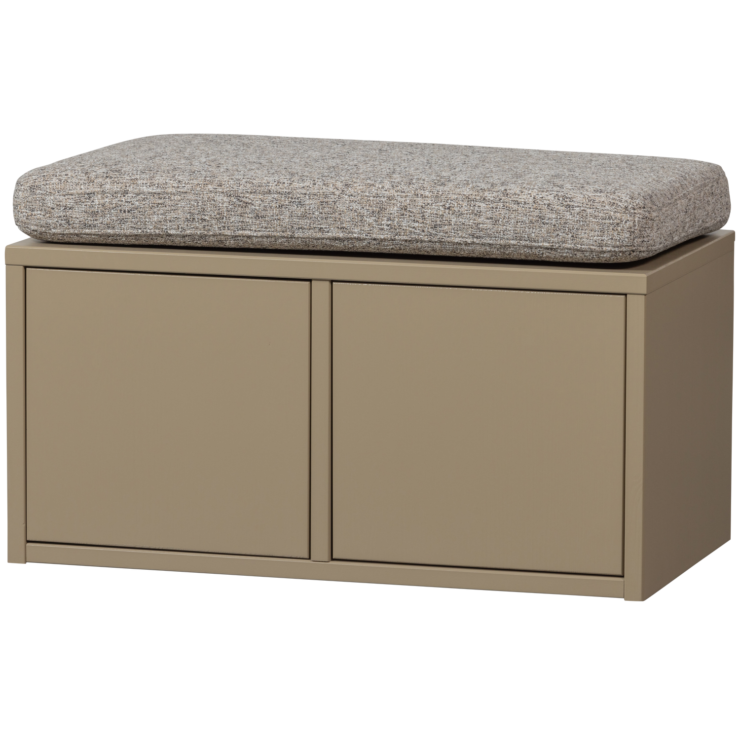 WOOOD Turner Opbergbank Incl. Kussen- Grenen - Mud - 47x80x44