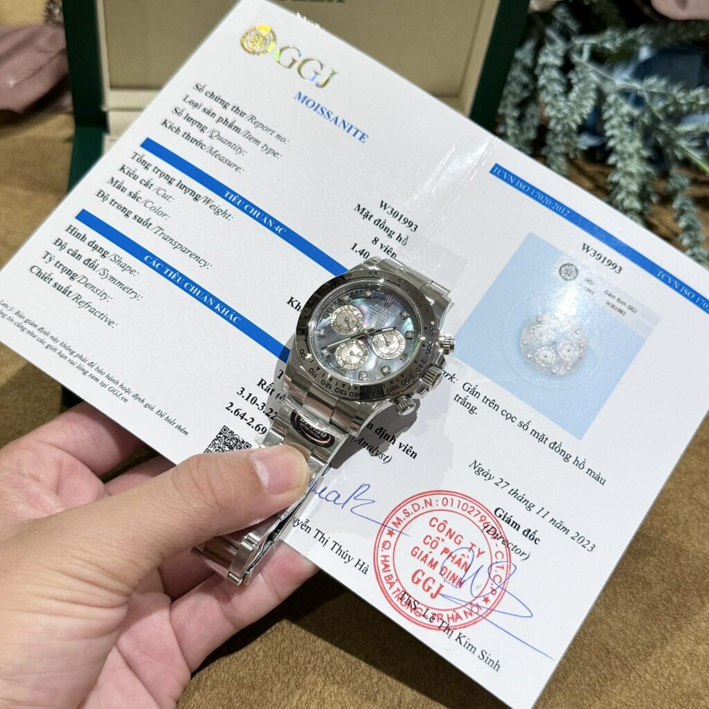 Rolex Daytona Mother Of Pearl And Moissanite Diamonds Dial Replica Watch BT Factory 40mm - Elite Watch Atelier