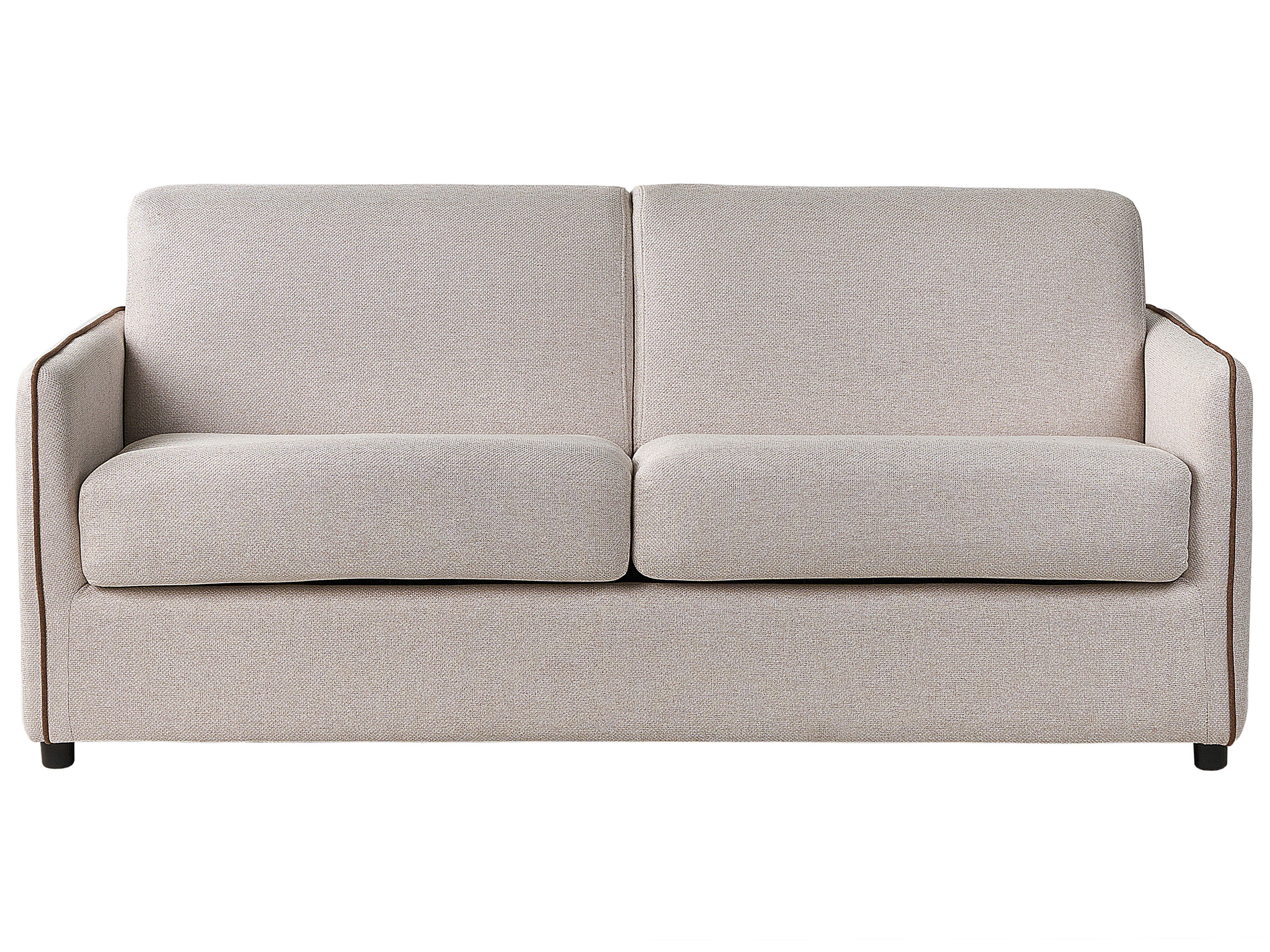 Sofa Bed 2 Seater ISHOJ Fabric Light Beige