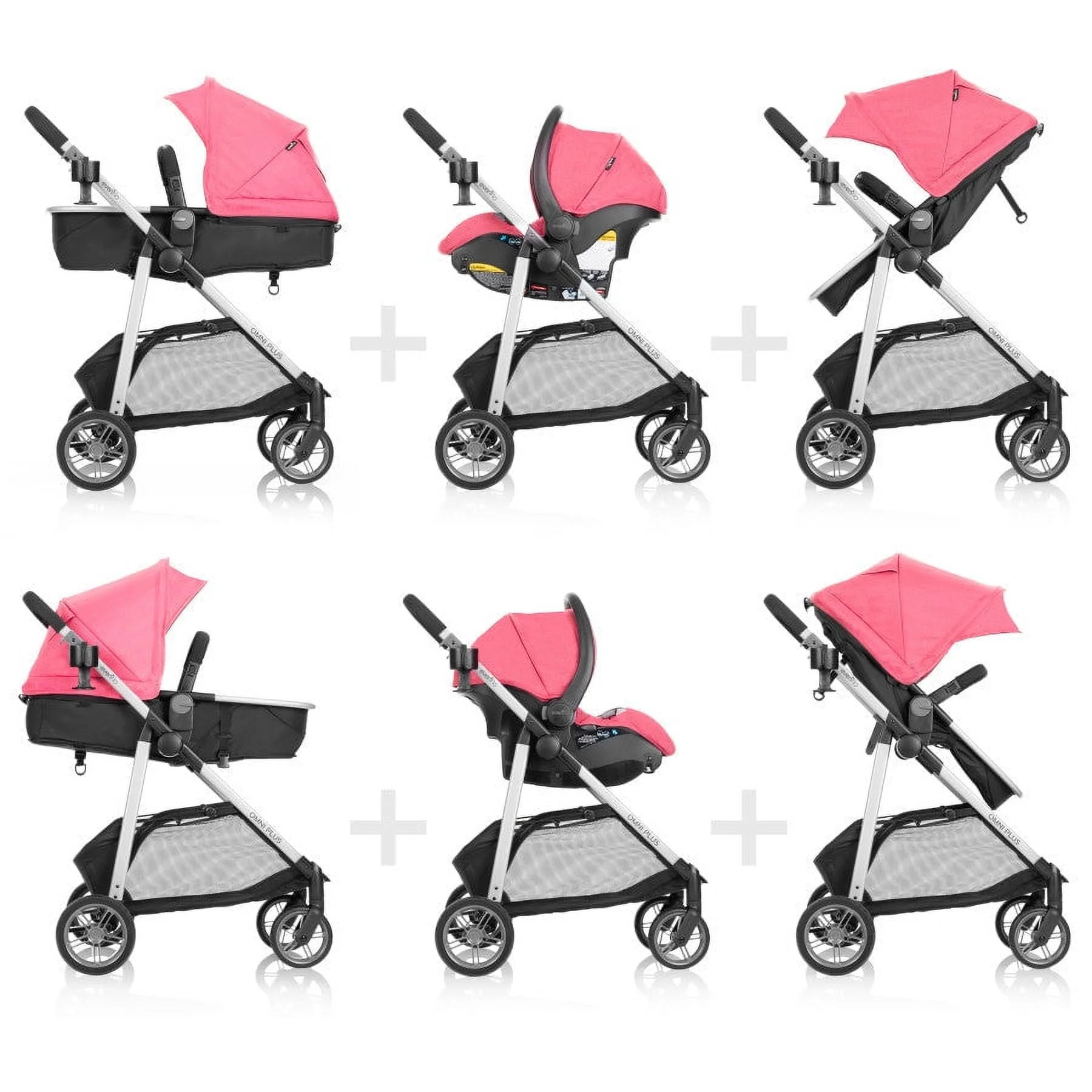Evenflo Omni Plus Modular Travel System with LiteMax Sport Infant Car Seat, Mylar Gray, Unisex - Image 54