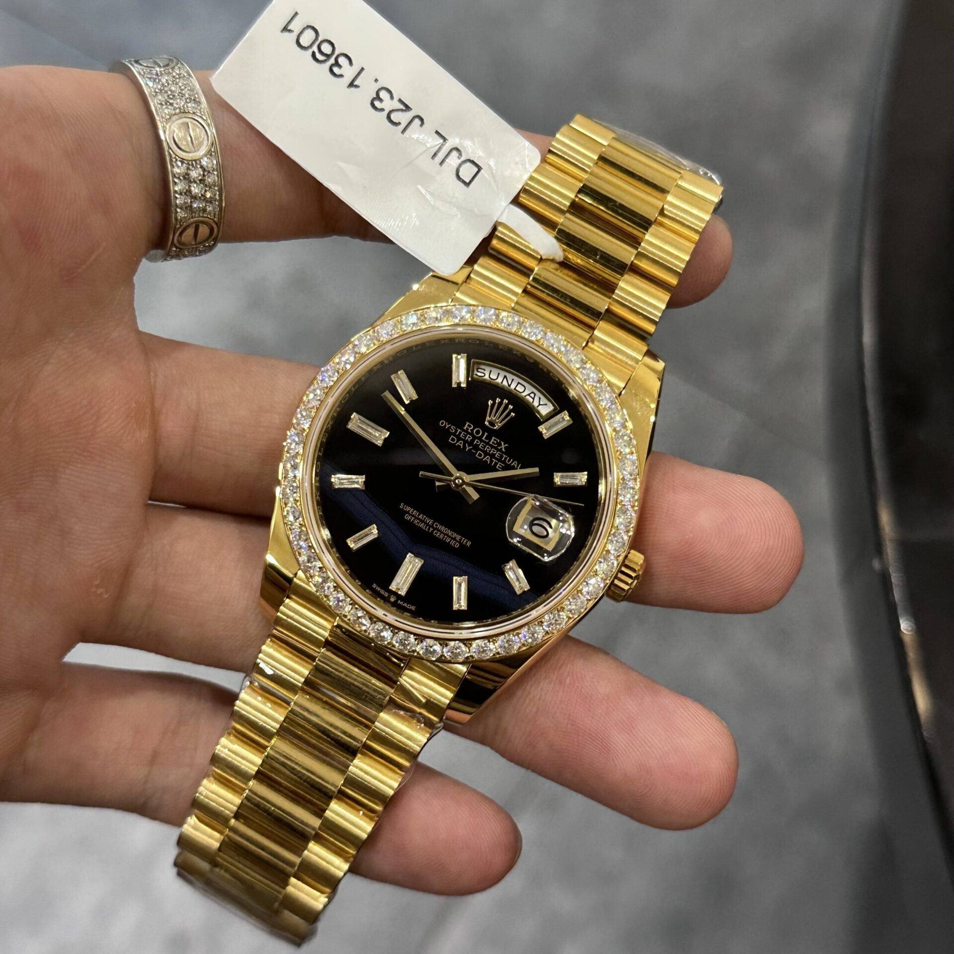 Rolex Replica Watch Day-Date 228238 Gold Wrapped With Moissanite GM V2 152gram 40mm - Elite Watch Atelier