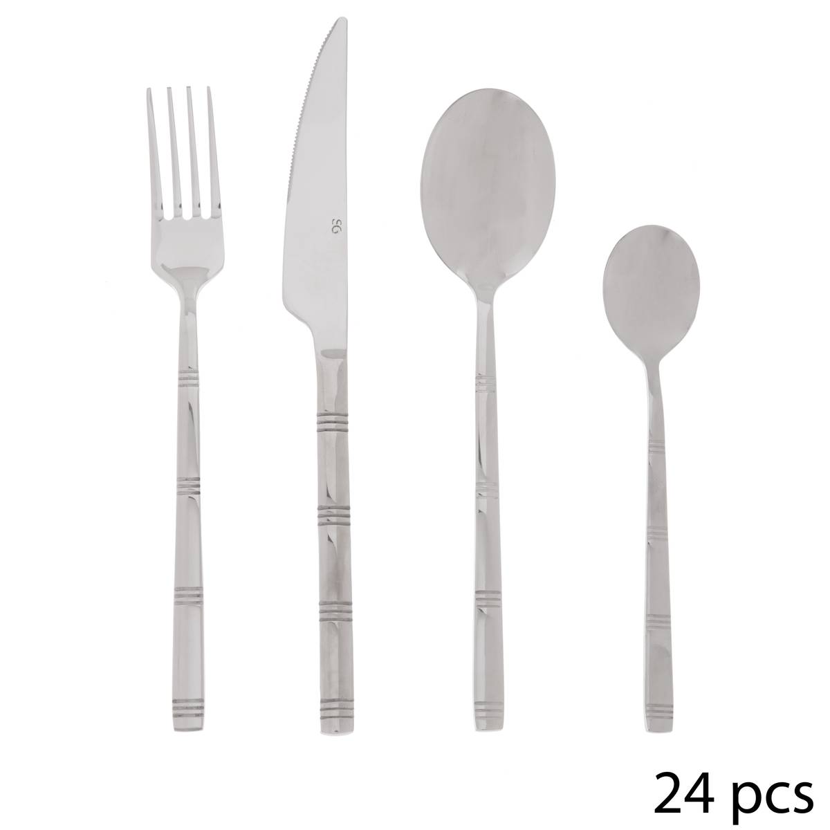 24-piece cutlery set "Borah" Silver