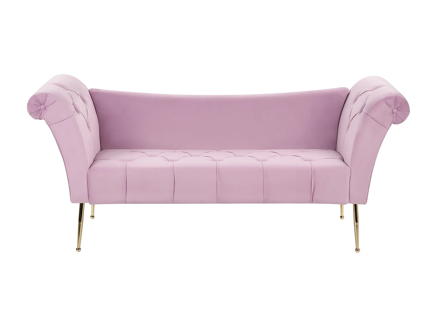 Chaise longue NANTILLY Velours Violet clair
